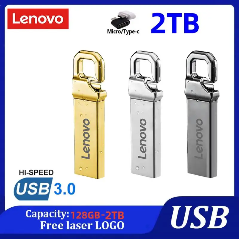 Lenovo 2Tb Usb Flash Drives Usb3.0 Pendrive In Metallo Ad Alta Velocità 128Gb Unità Usb Portatile 512Gb Memoria Impermeabile Usb Flash Disk