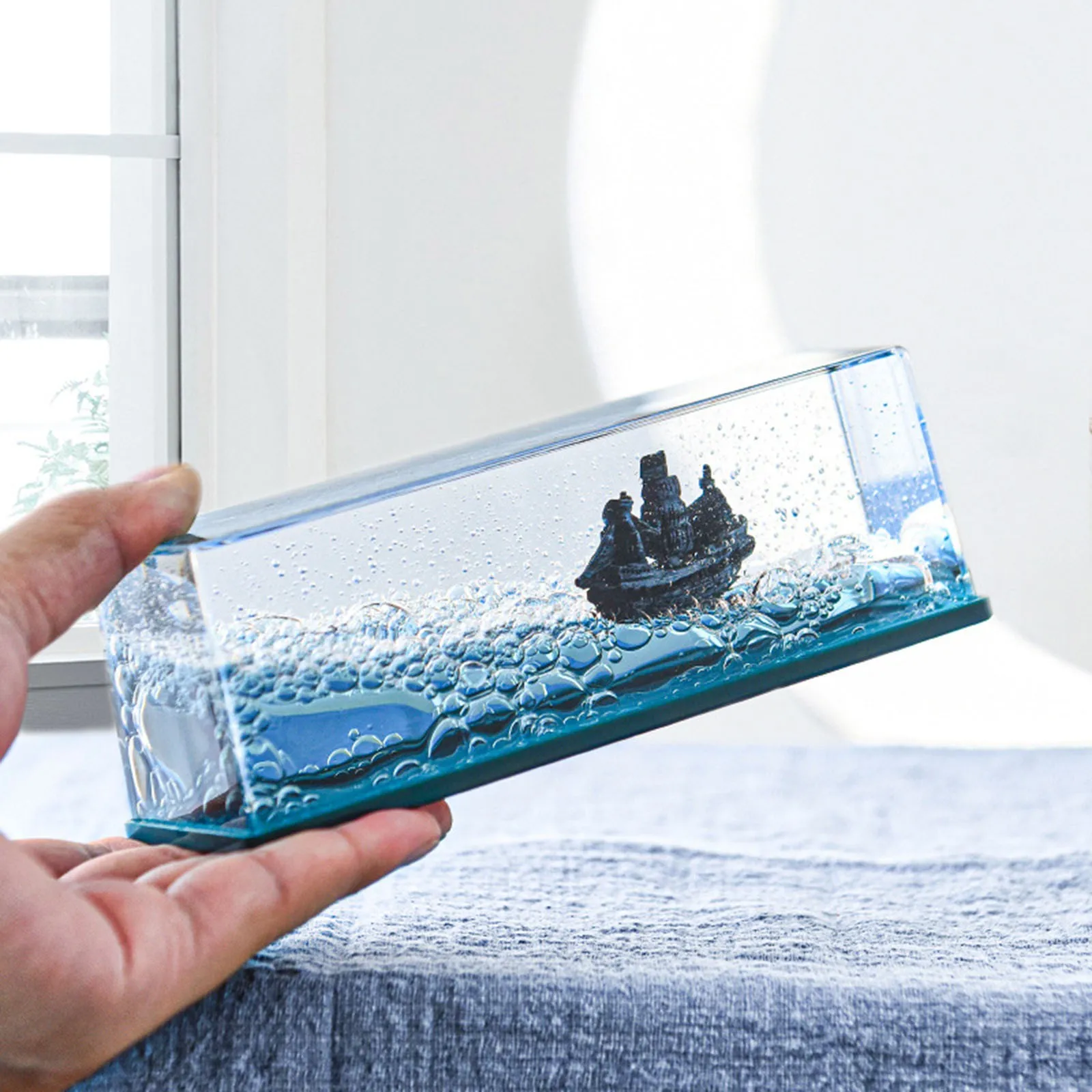 

Rotating Drift Bottle Creative Ship Sea Office Decoration Desktop Ornament Ideal Birthday Gift For Boys Girls Nautical Figurine