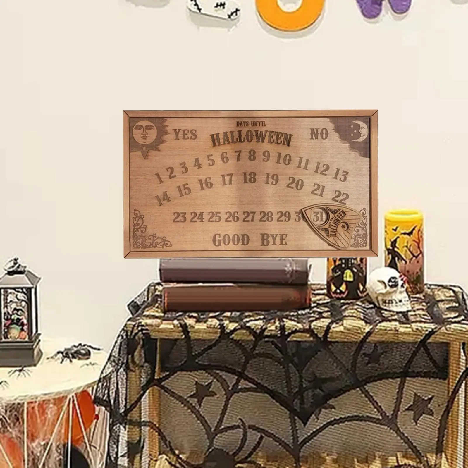 

Halloween Advent Calendar Party Decor Birthday Gifts Holiday Wooden Calendar