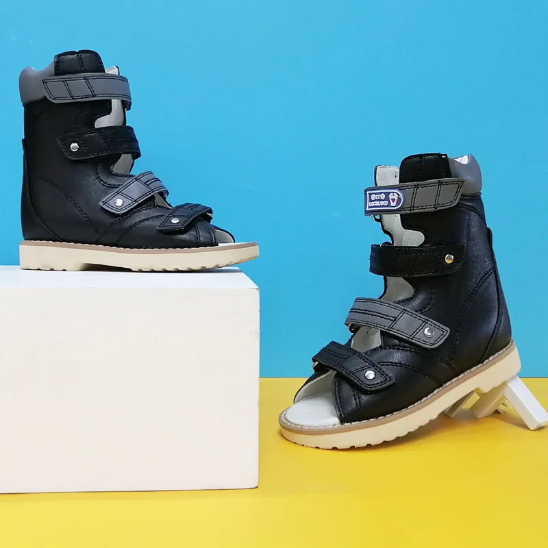 Toddler Boys Sandals Orthopedic Shoes For Children Casual High Top Baby Leather Clubfoot Medical Orthotics Footwear Size22-37 baby shoes,kids shoes,children sandals,kids sandals