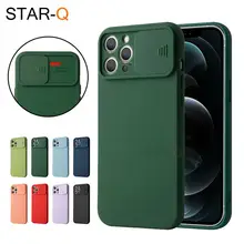 

Slide Camera Protector Phone Case On For Iphone 13 Pro 11 12 13pro Max Mini Iphone13 12pro Liquid Silicone Original Back Cover