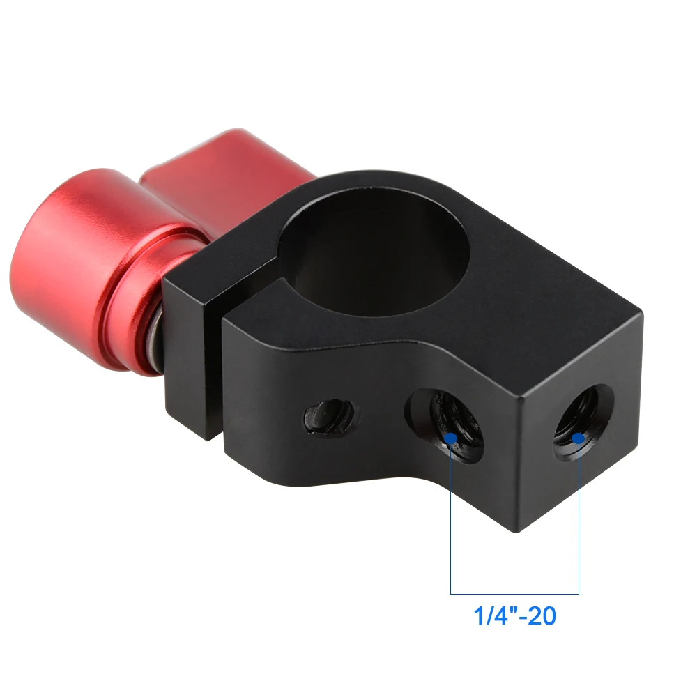 15mm Single Rod Clamp Adapter With 1/4"-20 Threaded Hole For Camera Cage Shoulde