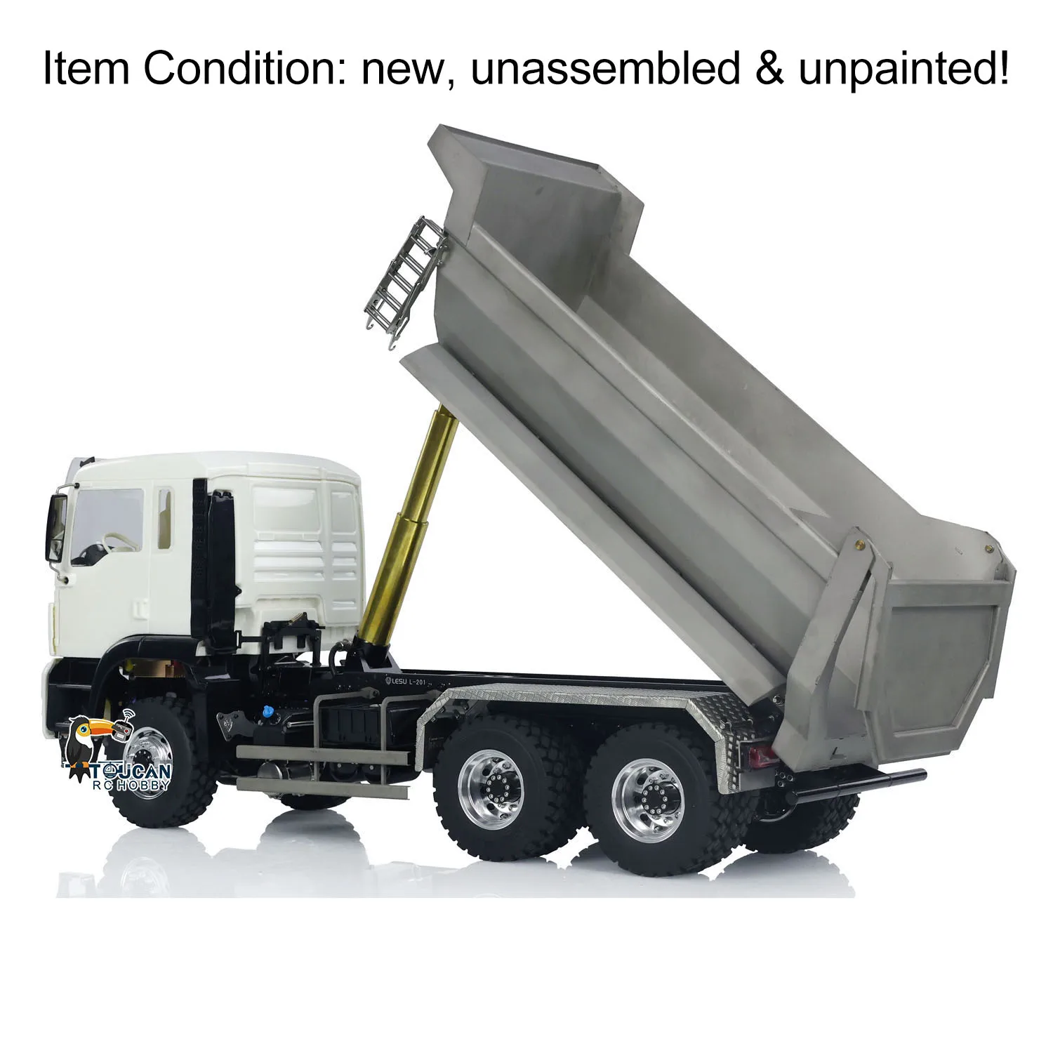 In Stock 6*6 LESU RC Hydraulic Dump Truck 1/14 Remote Control Dumper Car Tamiyaya Tipper Model Light Sound Set Toys TH02557 4