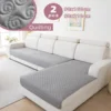 2Pcs Quilted Sofa Slipcover Couch Cushion Covers L-Shape Sectional Couch Covers  for Living Room Pet Mat Furniture Protector 1