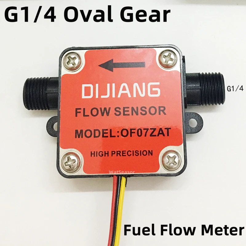 G1/4" Liquid Fuel Gasolene Benzine Petrol Oil Oval Gear Flow Meter Gasoline Diesel gear Flow Sensor oval new flowm