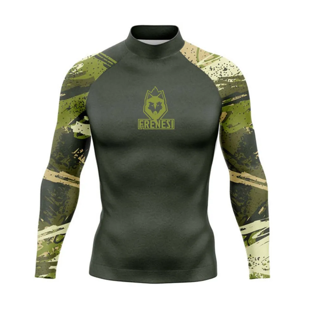 Men's Rash Guard Surfing Diving Suits Swimwear Long Sleeve T-shirt Swim Skinsuit Tops Uv Swimming Tight Surf Gym Clothes sports shirt men rashguard