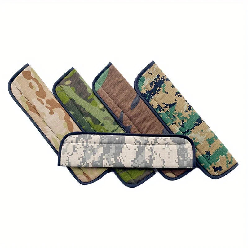 1PC Soft Velvet Camo Seat Belt Covers with Forest Design, Perfect Car Accessory for Adults, Youth, and Kids