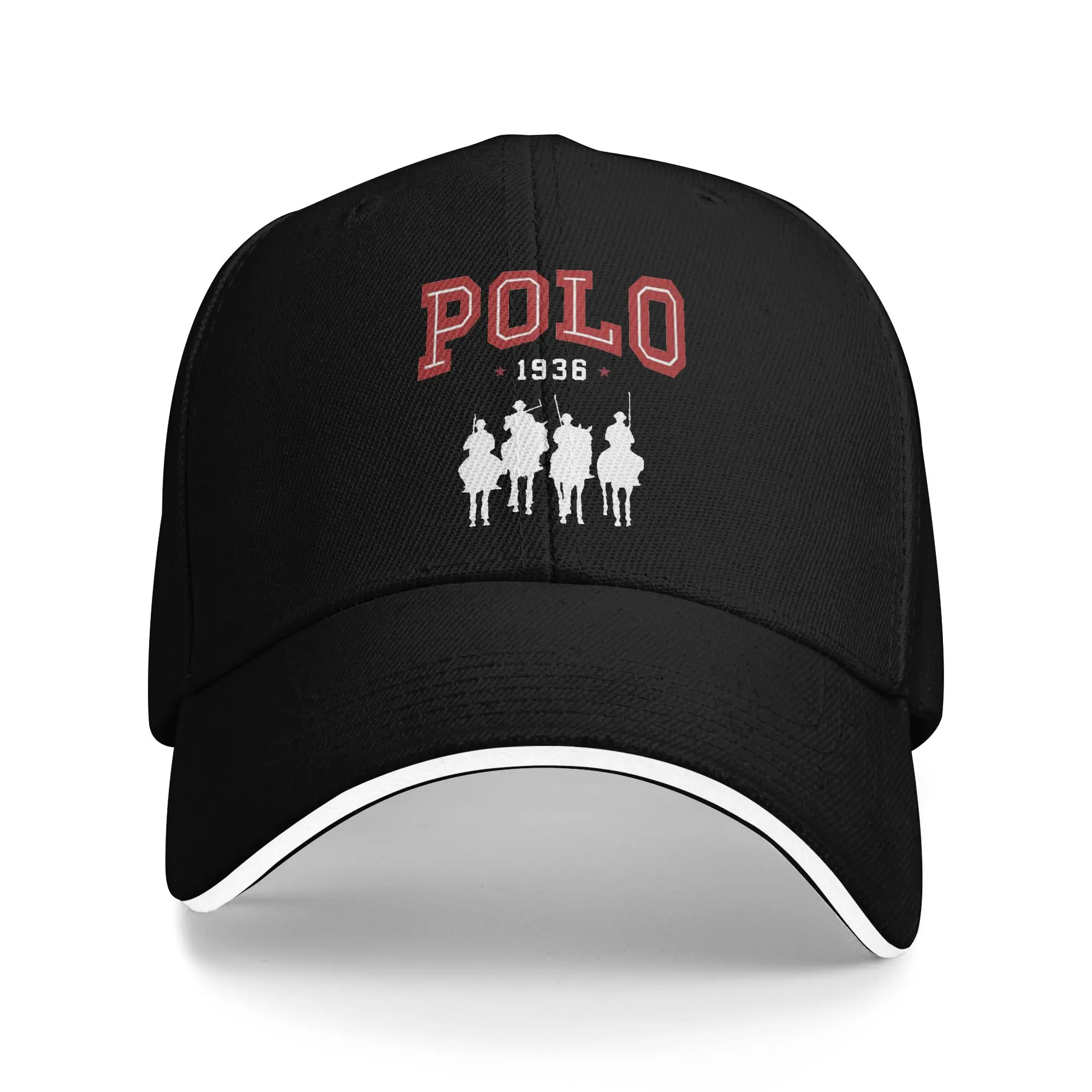 Kollektion 8 Stile Dunkelblaue Vier-Pferde-Reiter-Mütze EST.1936 Damen Baseballkappe Herren P-Polos Schirmmütze Damen Sport Coquette Hut