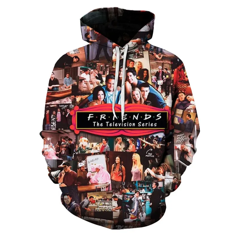 

Толстовка Мужская/Женская с длинным рукавом, пуловер оверсайз с 3D принтом комедии, для ТВ-шоу, для мальчиков и девочек, топы с капюшоном, уличная одежда