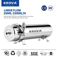 BROVA – purificateur d'eau domestique/Commercial pour toute la maison, système PVDF UF 0.01μm, grand débit1000L-15000L/H SUS304, élément filtrant à coût inférieur 1