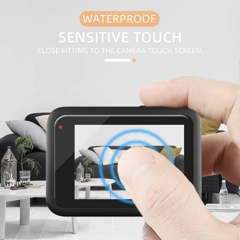 Film protecteur pour GoPro 9, 10, 11, 12, 13, vue rapprochée de la texture et de la découpe précise