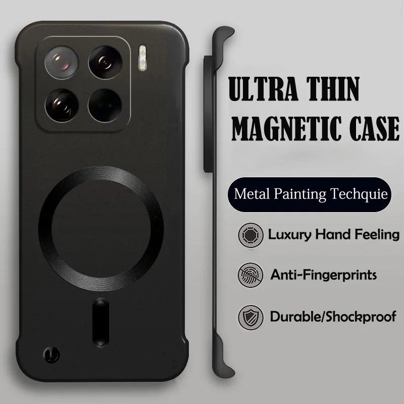 Sleek Slim Magnetic Shockproof Hard Case with Frameless Design