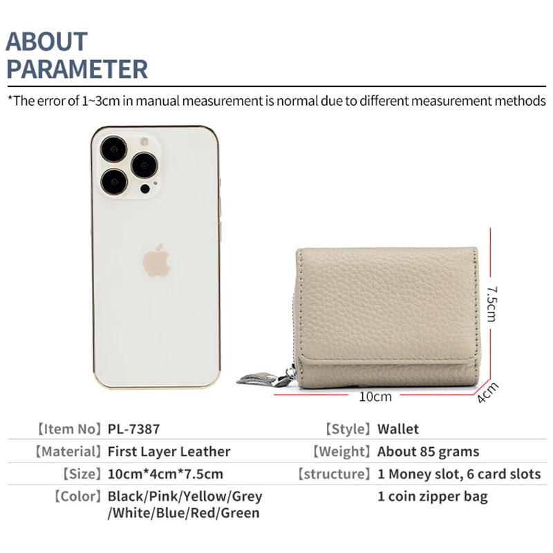 Women's RFID Blocking Short Wallet Multi Purpose Zipper Folded Purses Coins Pouches Multi-card Position Card Organizer Wallet