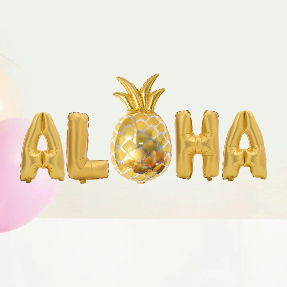 

Party Balloon Hawaiian Balloons Decorations Aloha Foil Tropical Summer Favors Supplies