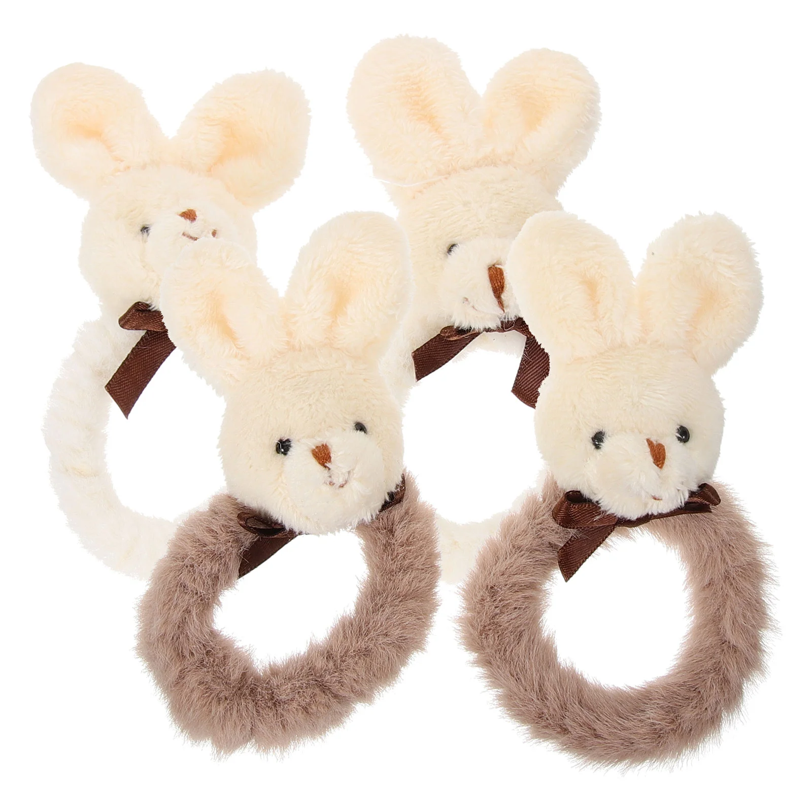 

Animal Scrunchies Cute Bunny Hair Ties Plush Hair Scrunchies Elastic Hair Band Women Girls Ponytail Holders Hair Styling Tool