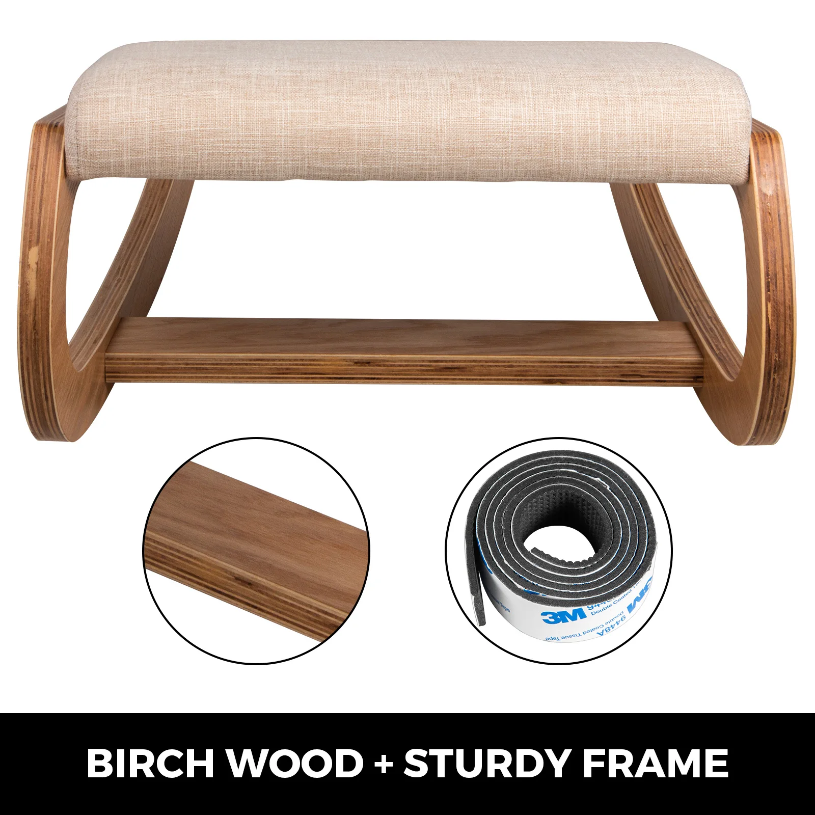 2023 VEVOR Ergonomic Rocking Wooden Kneeling Chair Stool Correct