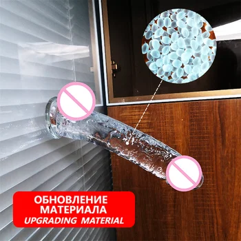 5-9 Inch Realistic Clear Dildo for Women Private Multiple Size Fake Penis with Suction Cup Health Butt Anal Plug Adult Sex Toys 5