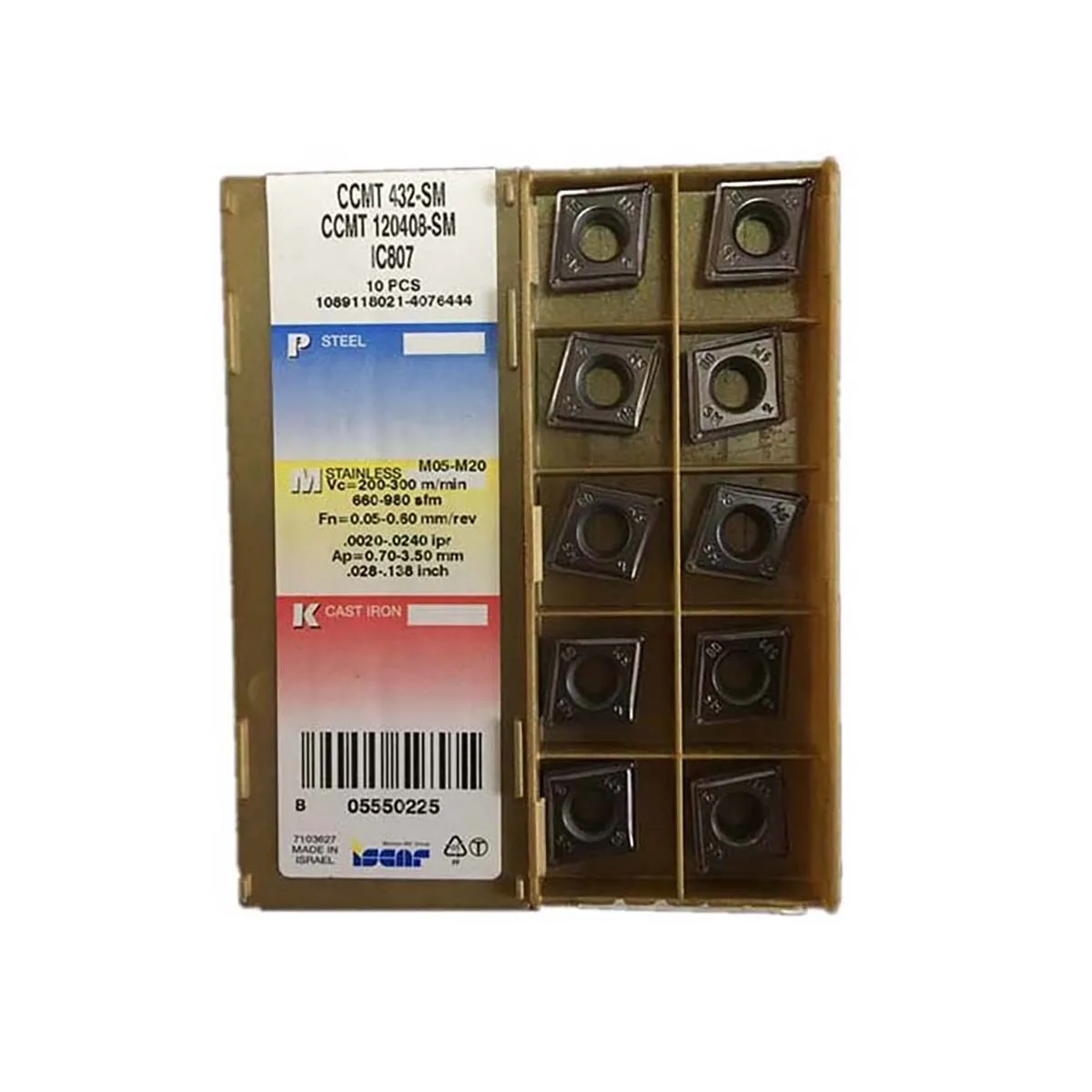 

ISCAR 100% Original CCMT CCMT12 CCMT09 CCMT06 CCMT11 CCMT120408 CCMT09T304 CCMT060204 CCMT110208 Medium Carbide Turning Inserts