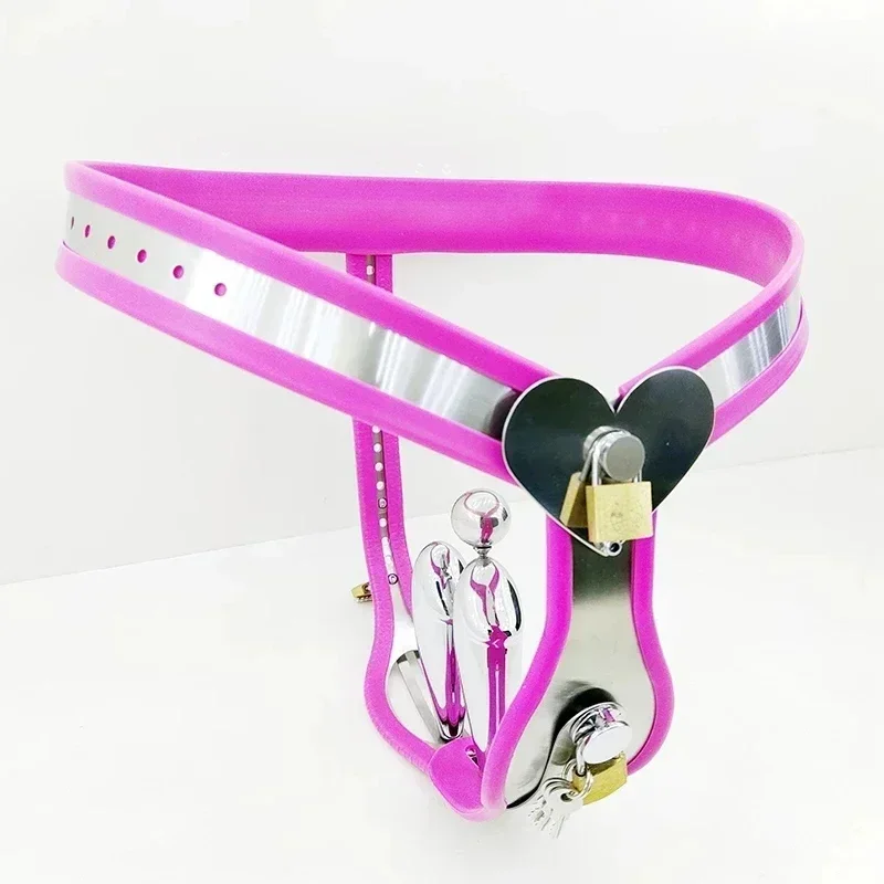 Female Chastity Belt Pants with Anal Vagina Plug Stainless Steel BSDM Sex Toys