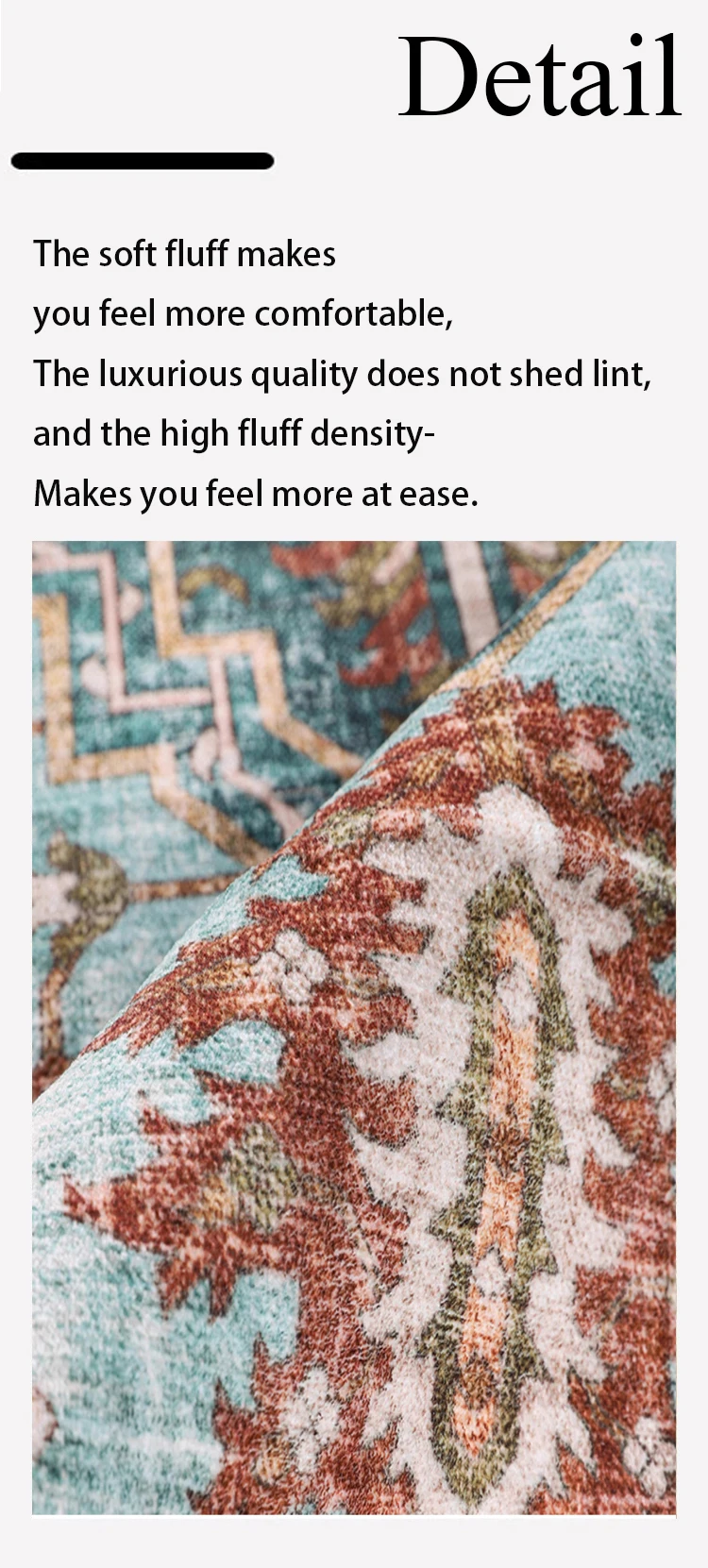 Retro Persian Type Rug Bohemian Living Room Decorative Carpet Comfortable Soft Bedroom Rug Non Slip Machine Washable Carpets 양탄자