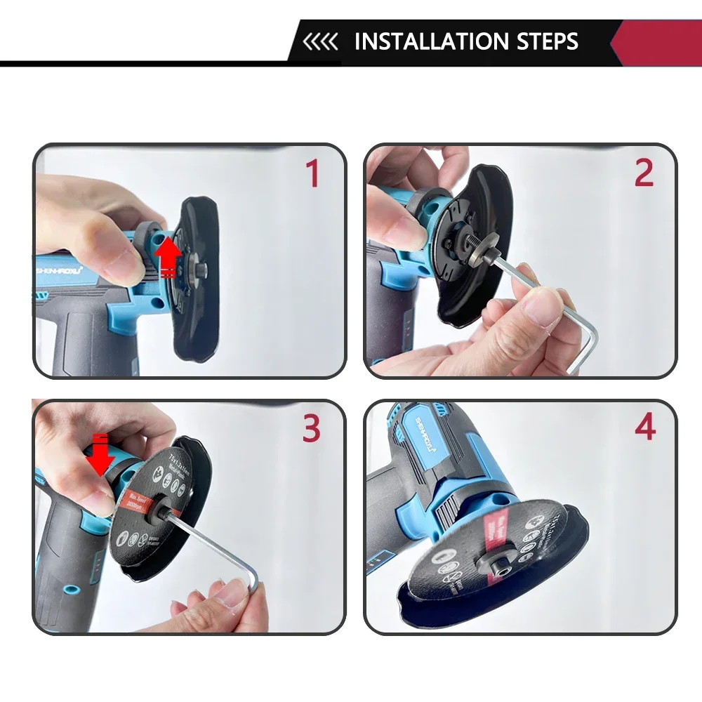 DONUMEH Angle Grinder 12V Mini  Cordless Rechargeable Battery Polishing Grinding Machine Diamond Cutting Electric Power Tools 4
