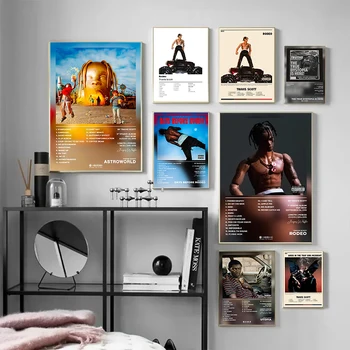 Travis Scott Rodeo Astroworld Music Album Cover Series Art Poster Canvas Painting Wall Print Picture for Living Room Home Decor 1