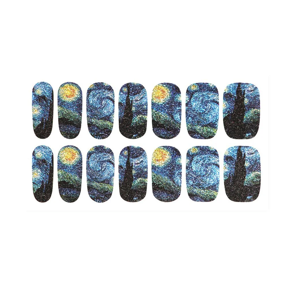 

Sheet of Nail Wraps Mysterious Night Patterned Full Nail Sticker