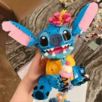 700+PCS Cute Stitch Assembling Building Blocks Children 3D Model Puzzle Assembly Toys Birthday Gift Display Decoration 2
