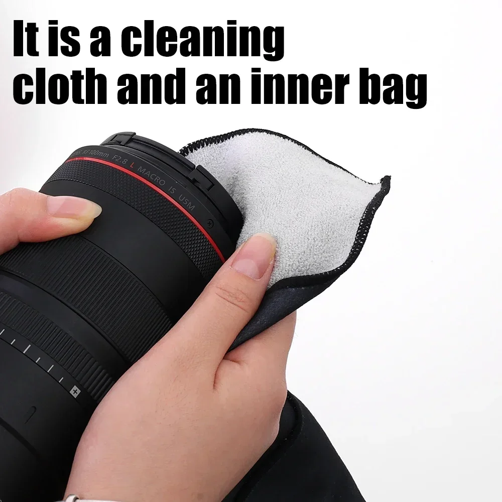 Portable Self-adhesive Camera Protective Wrap Cloth Magic Folding Cloth SLR Lens Protector Cleaning Storage Photographinner Bag 4