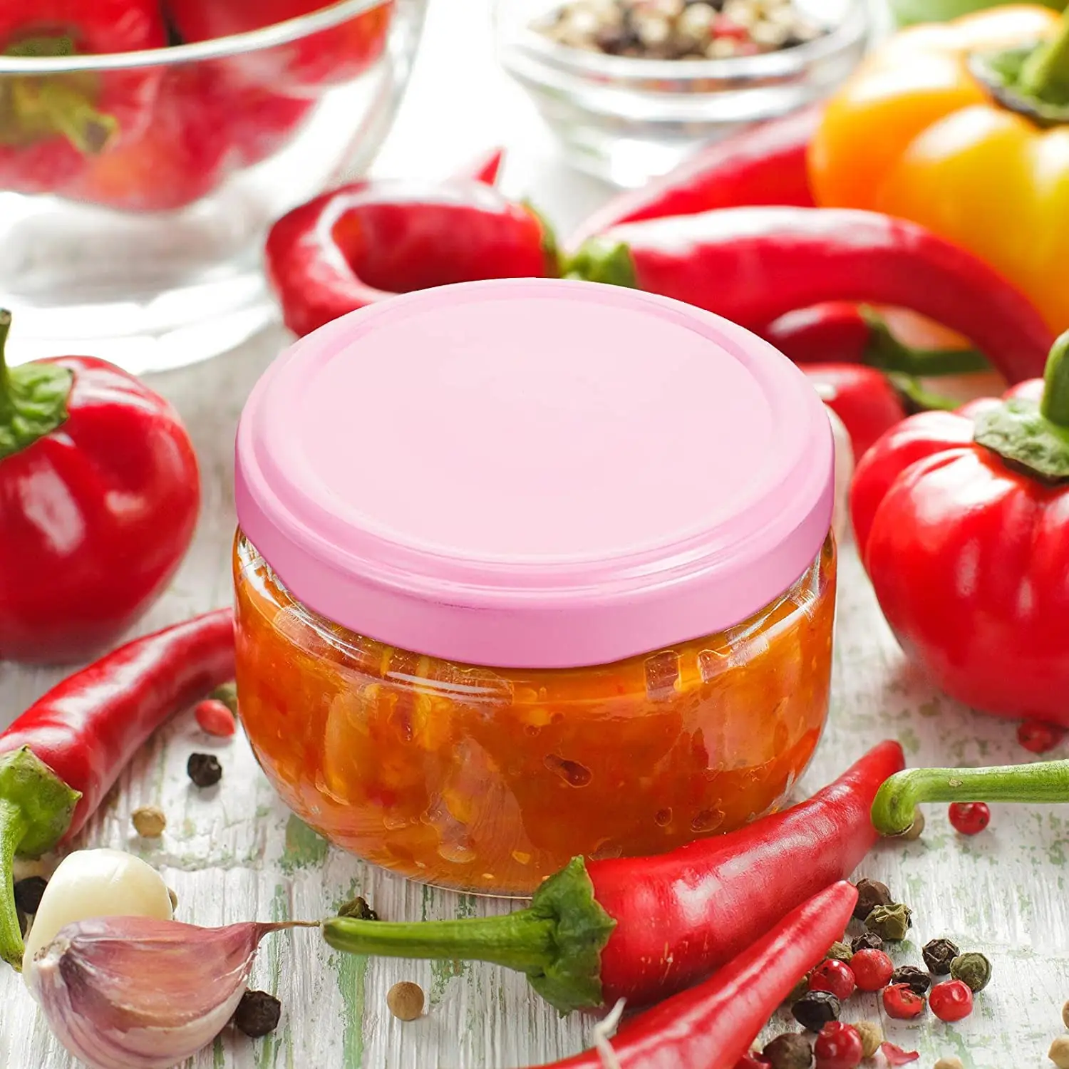 Small Glass Containers with Lids Glass Food Storage Containers Reusable Sauce Containers Mini Glass Storage Jars 5