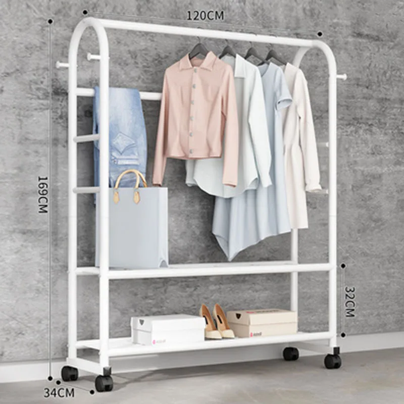 Clothes Rack Coat Rack Stand Floor Hanger Simple Clothing Rack Furniture Wardrobe Hat Stand Clothes Rack Stand Storage Shelves