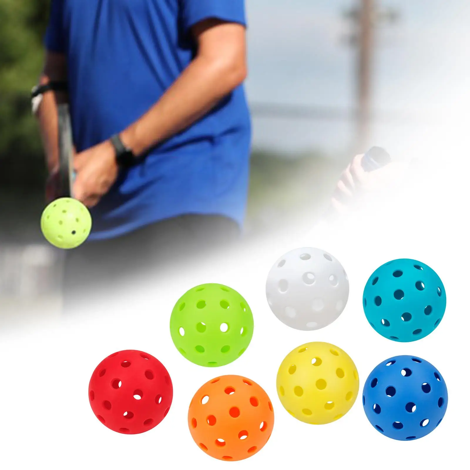 كرة بيكلبول مضيئة متينة للتدريب في الملاعب الخارجية للعب في البطولات المعتمدة Luminous Pickleball Ball Durable Practice for Outdoor Courts Sanctioned Tournament Play