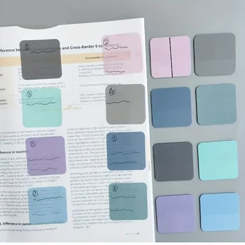 160 fogli, 8 colori, adesivi trasparenti, adesivi per appunti, quaderni di carta, blocco note trasparente, cancelleria scolastica, forniture per ufficio 1