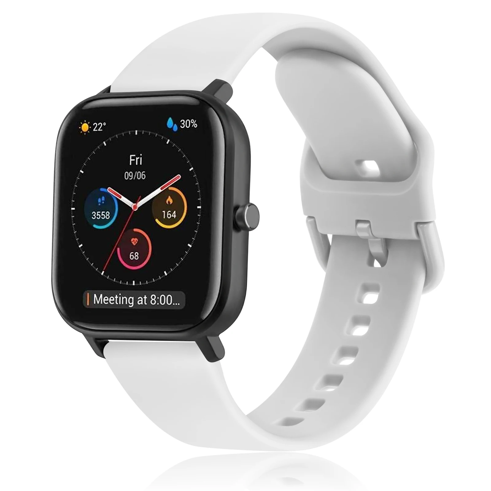 Versatile Silicone Watch Band - 20mm/22mm Adjustable Strap
