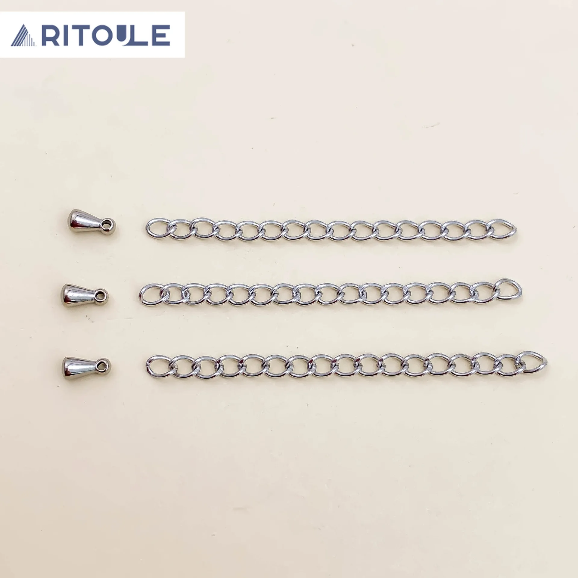 

Stainless steel titanium material tail adjustment extension chain plus water drop necklace bracelet DIY accessories wholesale