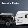 1/32 Trailer RV Truck Toy Model Car Alloy Diecast Off-road Vehicle Camper with Sound Light Toy Car Model Kid Toy Collection Gift 4