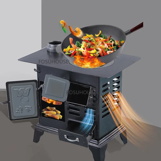 Kültéri Kimeneák Vastag Fűtési Tűzhely Tűzifa Háztartási Udvar Kerti Univerzális Öntöttvas Máglya Állvány - Image 2