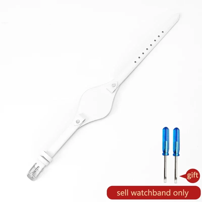 Elegant Women's Genuine Leather Watch Strap - Slim 8mm Bracelet Band