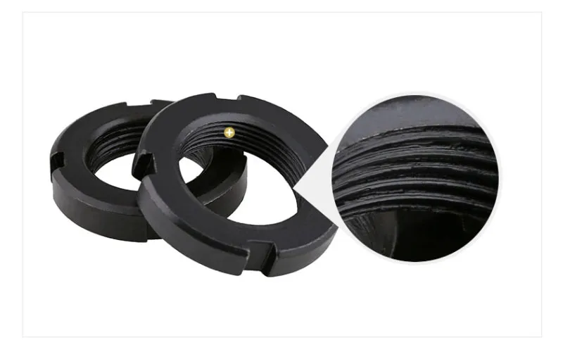 Description Picture 5 of itemRound Nuts Slotted Locking Resetting Four Slotted Nut With Caps M10 M12 M14 M16 M18 M20 M22 M24 M25 M27 To M42