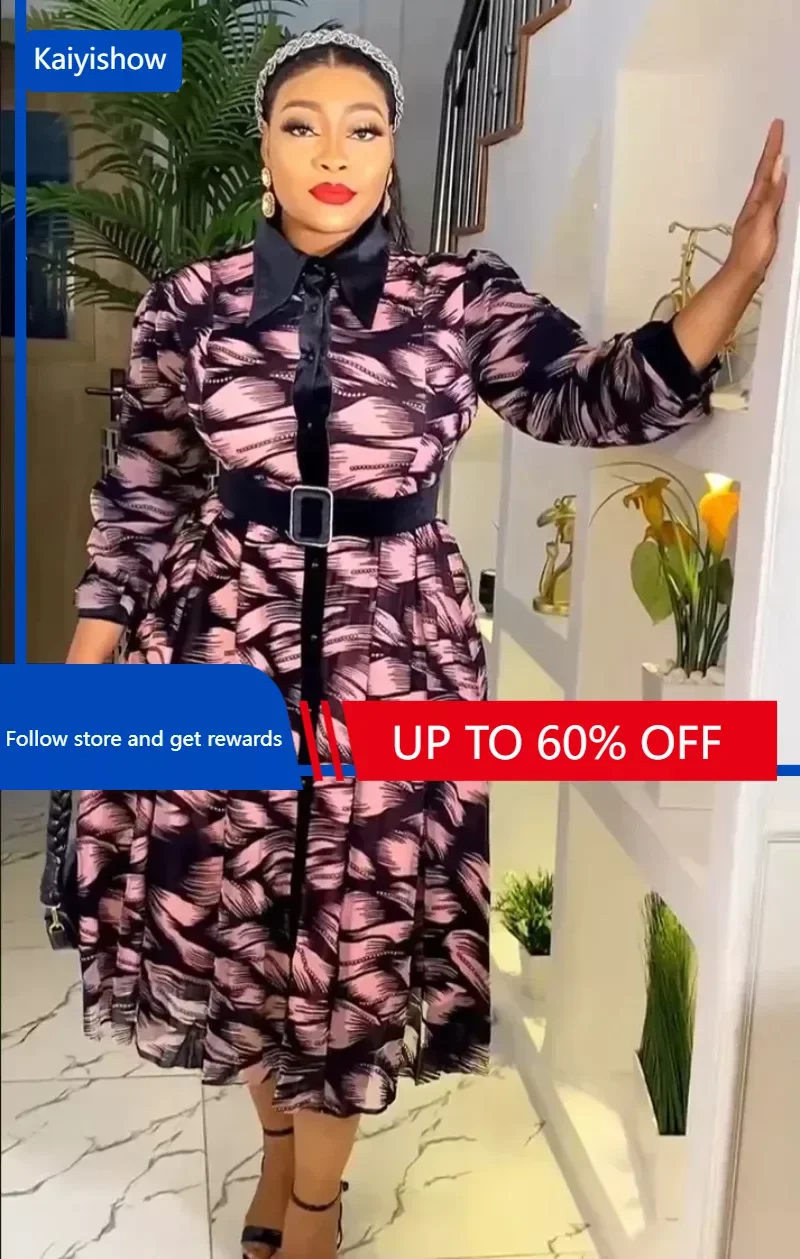 bushra african printed flower dresses women chiffon kaftan abayas ankara dashiki maxi long sleeve elegant boubou dress 2021 new African Dashiki Print Turkey Dresses Elegant Women Wedding Party Evening Gown Dubai Kaftan Abayas Plus Size Chiffon Boubou