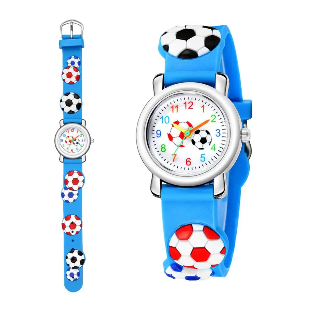 Wrist Watch Cute Watch Cartoon Sport Gift Kids Football Pattern 3D Relief  Girls Sports Boys Wrist Watch| | - AliExpress