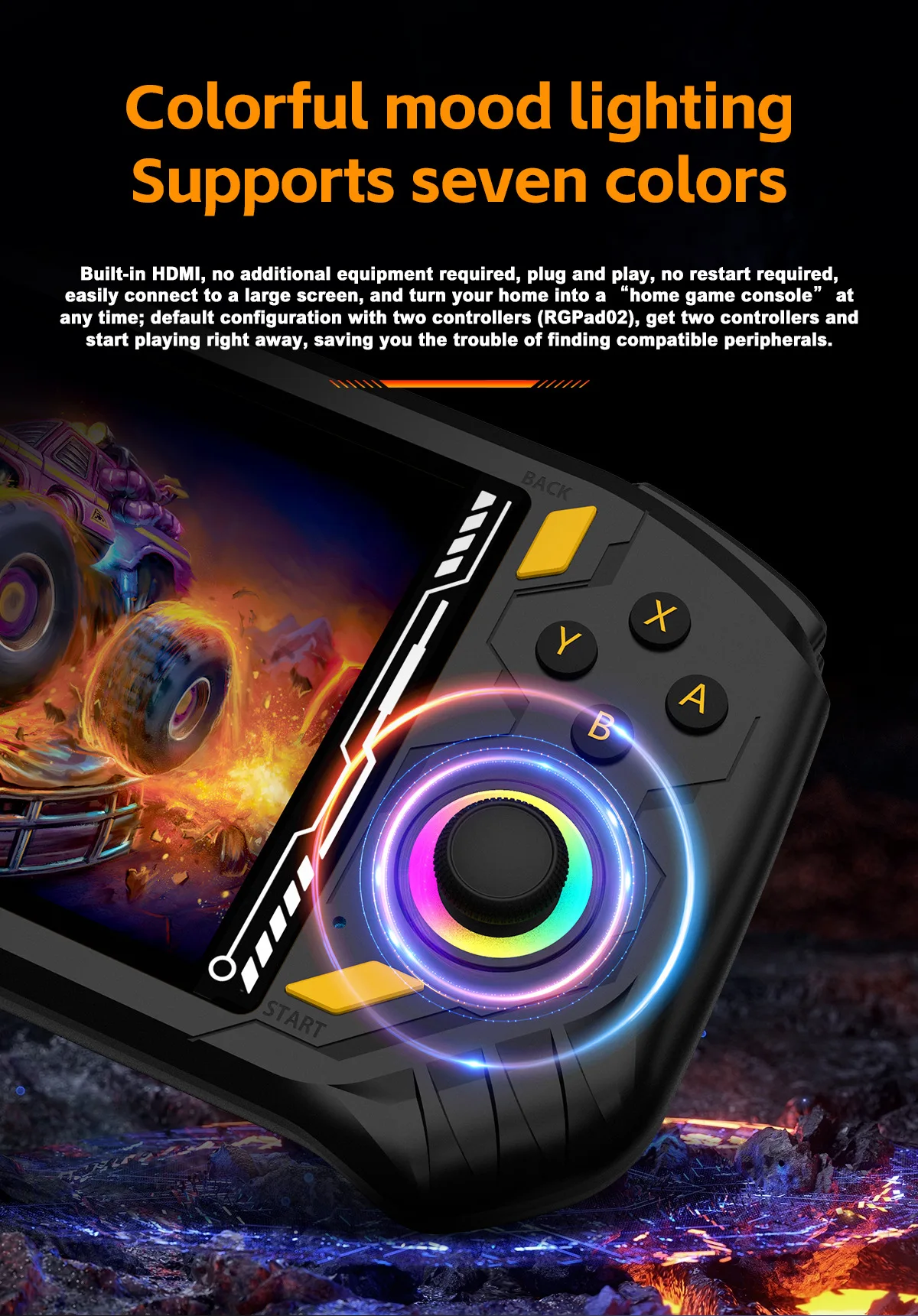 AISLPC-consola de juegos portátil Retro, Chip RK3562, pantalla de 5,5 pulgadas, compatible con WiFi, Bluetooth, HD-Out, RG52, Mini reproductor de videojuegos para PSP