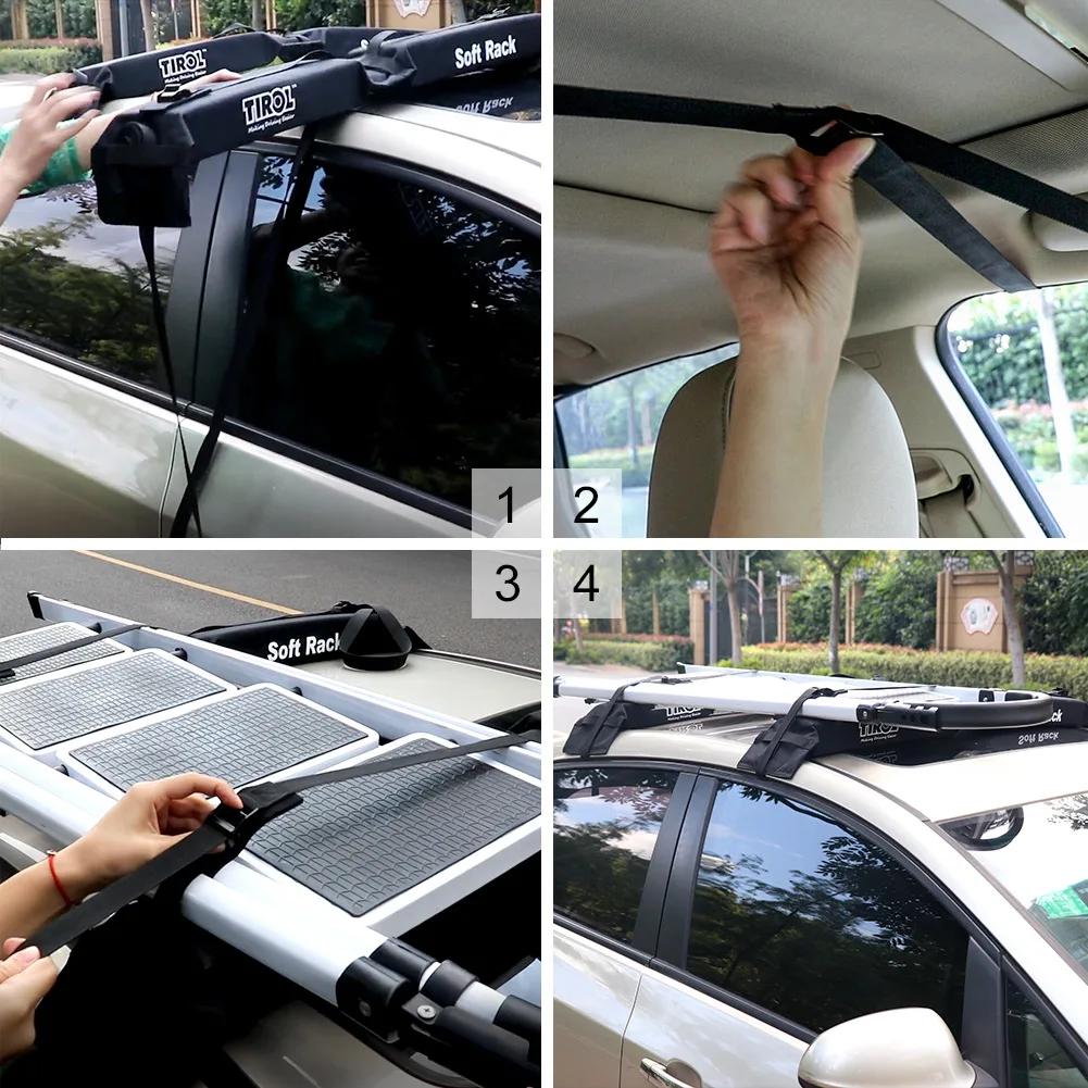 Car Roof Rack Oxford Soft Rack Universal Outdoor Camping Luggage 60kgs Foldable Car Exterior Parts