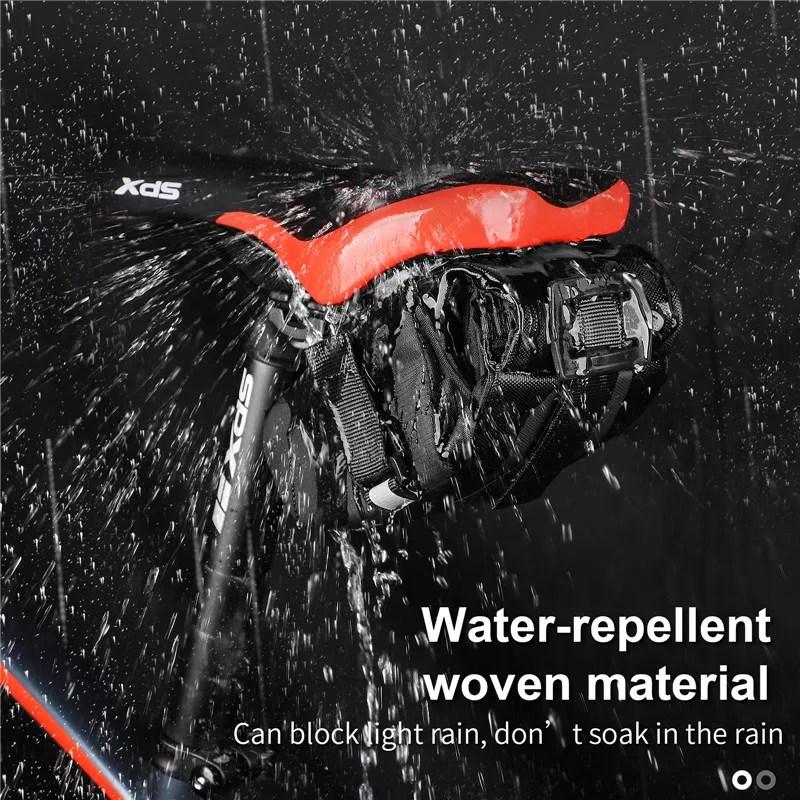 WEST BIKING Bicycle Saddle Bag 1L Portable Foldable Tail Bag MTB Road Bike Toolkit Waterproof Cycling Bag Bike Accessories