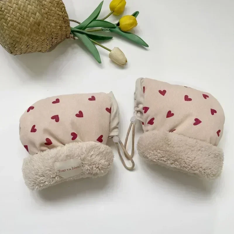 Windproof Infant Stroller Gloves Children's Outdoor Sports Mittens Cartoon Printed Hands Warmer Scooter Accessory for Winter 4