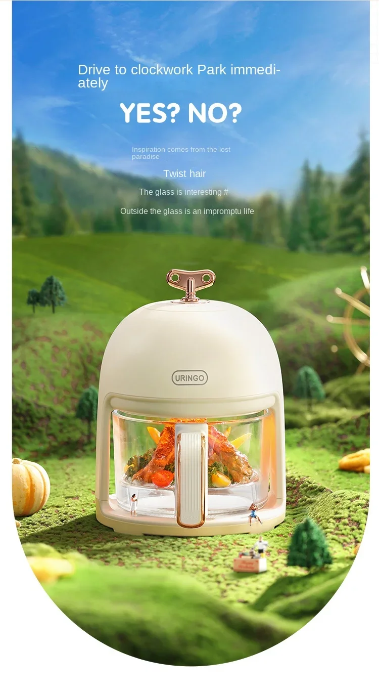 Description Picture 3 of itemAir Fryer 220V Transparent Visible Multi-Functional Steam Glass Air Electric Fryer Visible Delicious Food Pizza Grilled Chicken