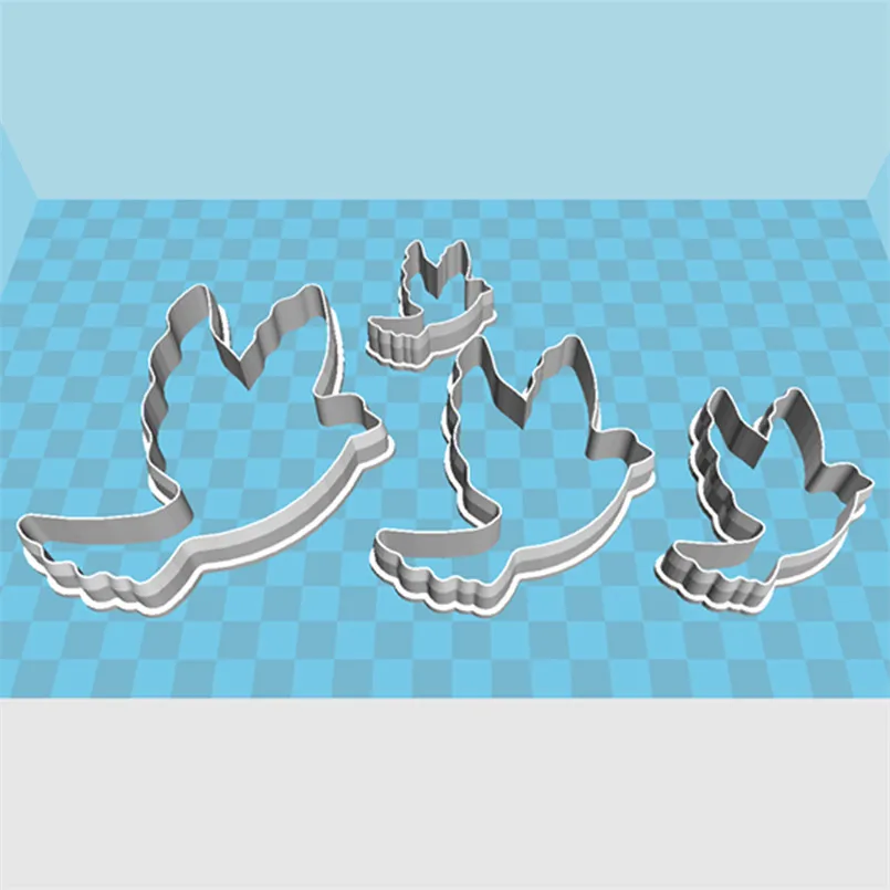 Cookie Cutter Baking Mold Decorating Tool Cartoon Flying Animals Peace Dove Plastic Molds Biscuit Cake Pastry Fondant