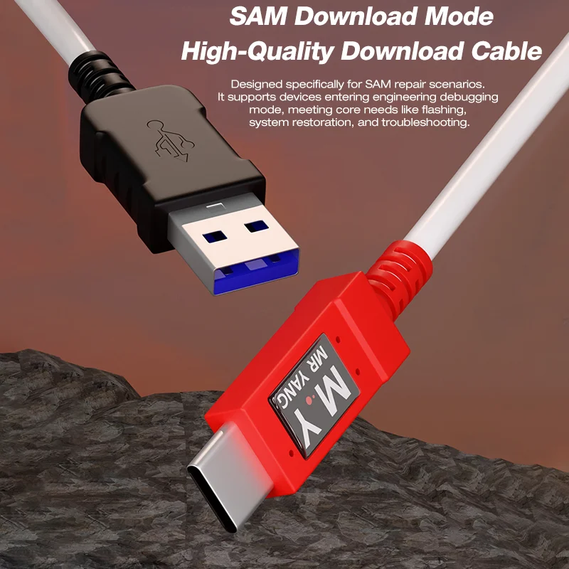 M.Y SAM 고속 복구 모드 데이터 케이블, USB TO TYPE-C 플러그 앤 플레이, PC 필요 없음, 삼성 S8S25, 노트 8/9/10/20 등 호환