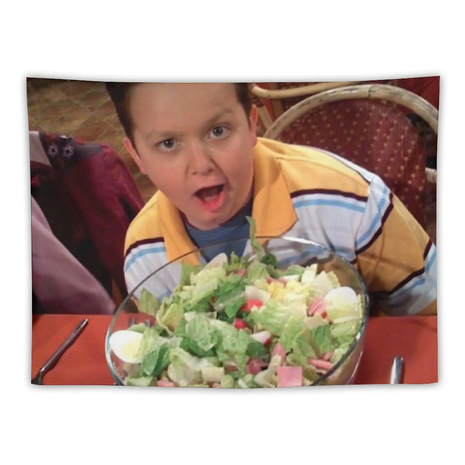 

gibby with a salad Tapestry Home Decor Decoration Aesthetic Home Decorators