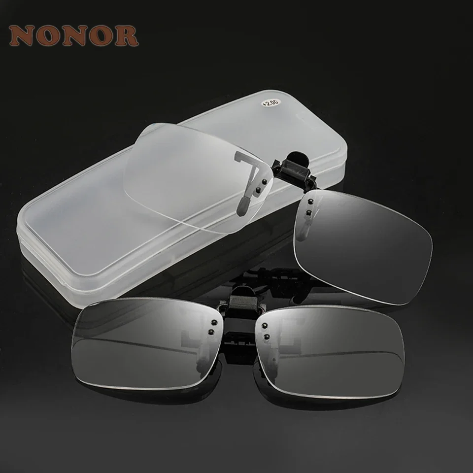 Reading Glasses Unisex Clip on Anti Blue Light Reading Glasses Magnifier Women Men Rimless Portable Presbyopia Glasses Clips Lens